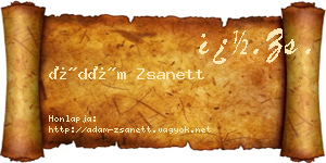 Ádám Zsanett névjegykártya