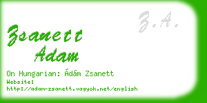zsanett adam business card